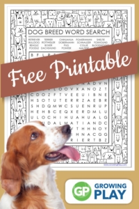 Looking for a fun FREE Dog Breeds Word Search with a twist to entertain the kids? This Dog word search combines a coloring page with a puzzle page.