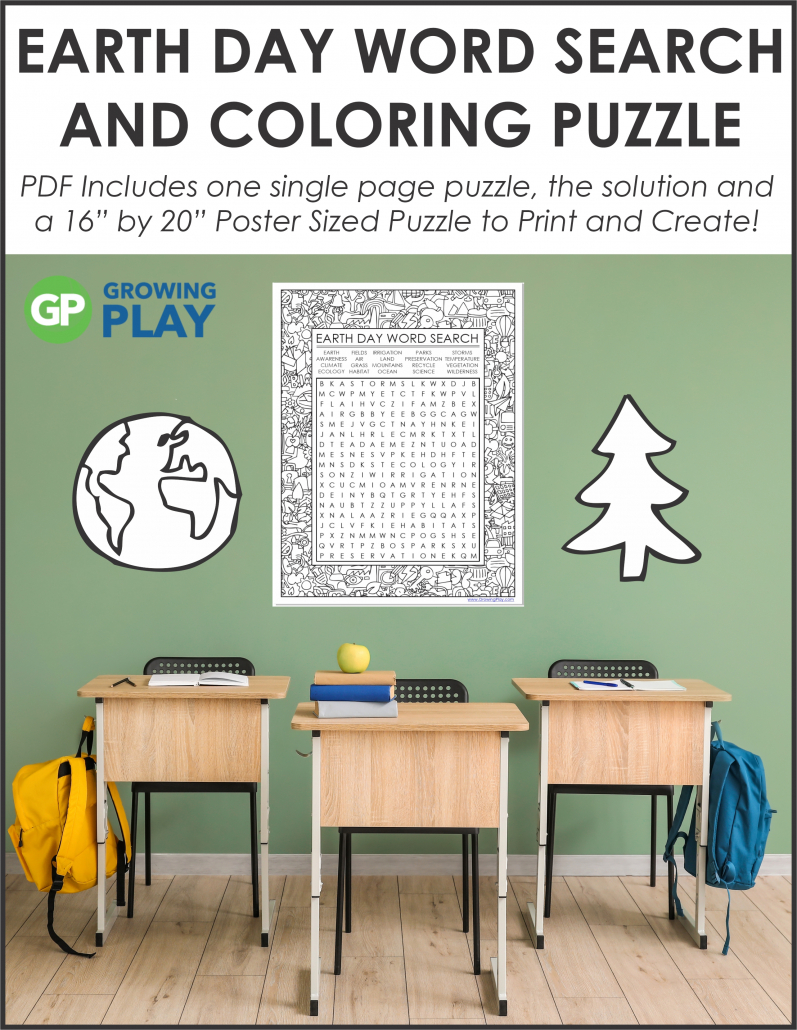 Earth Day Word Search Printable Poster