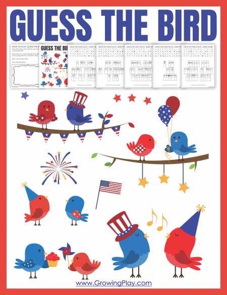 This Bird Cryptogram for Kids game will have your students deciphering the 5 clues to figure out the mystery bird! Perfect for patriotic holidays!