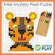 Recently, I added a pixel art tiger PDF that they could color in and print out. They had so much fun coloring it. Get your free copy.