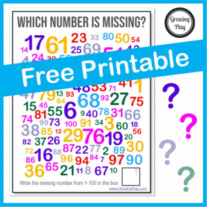 This FREE number puzzle for kids printable is a perfect, NO PREP, ready to print puzzle page to entertain the kids - Growing Play