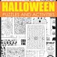 This Halloween activity packet is perfect for children of all ages. It includes 25 black and white puzzles and activity pages.