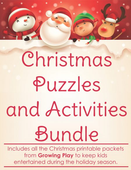 This Christmas bundle printable pack of digital downloads will be ready to go right after payment. From Growing Play