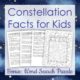 Kids always seem to enjoy learning about them too so here are 10 constellation facts for kids plus bonus word search puzzle!