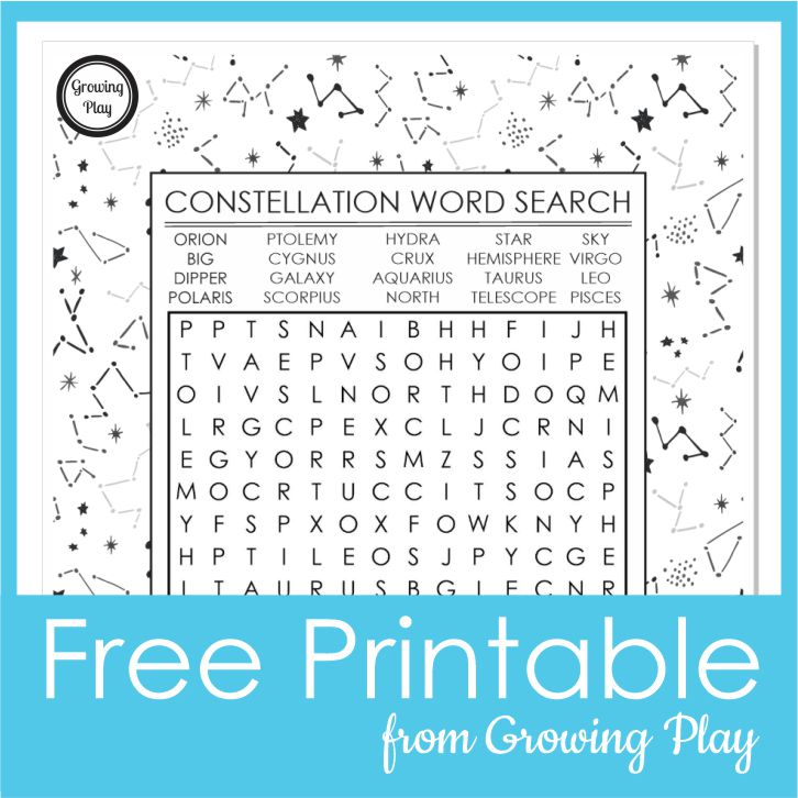 Kids always seem to enjoy learning about them too so here are 10 constellation facts for kids plus bonus word search puzzle!