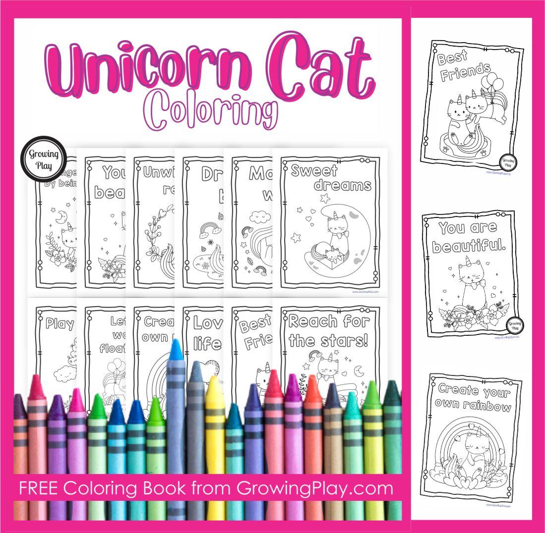 So go ahead and print out these free unicorn cat coloring pages for all of your relaxation needs! Perfect for kids of all ages.