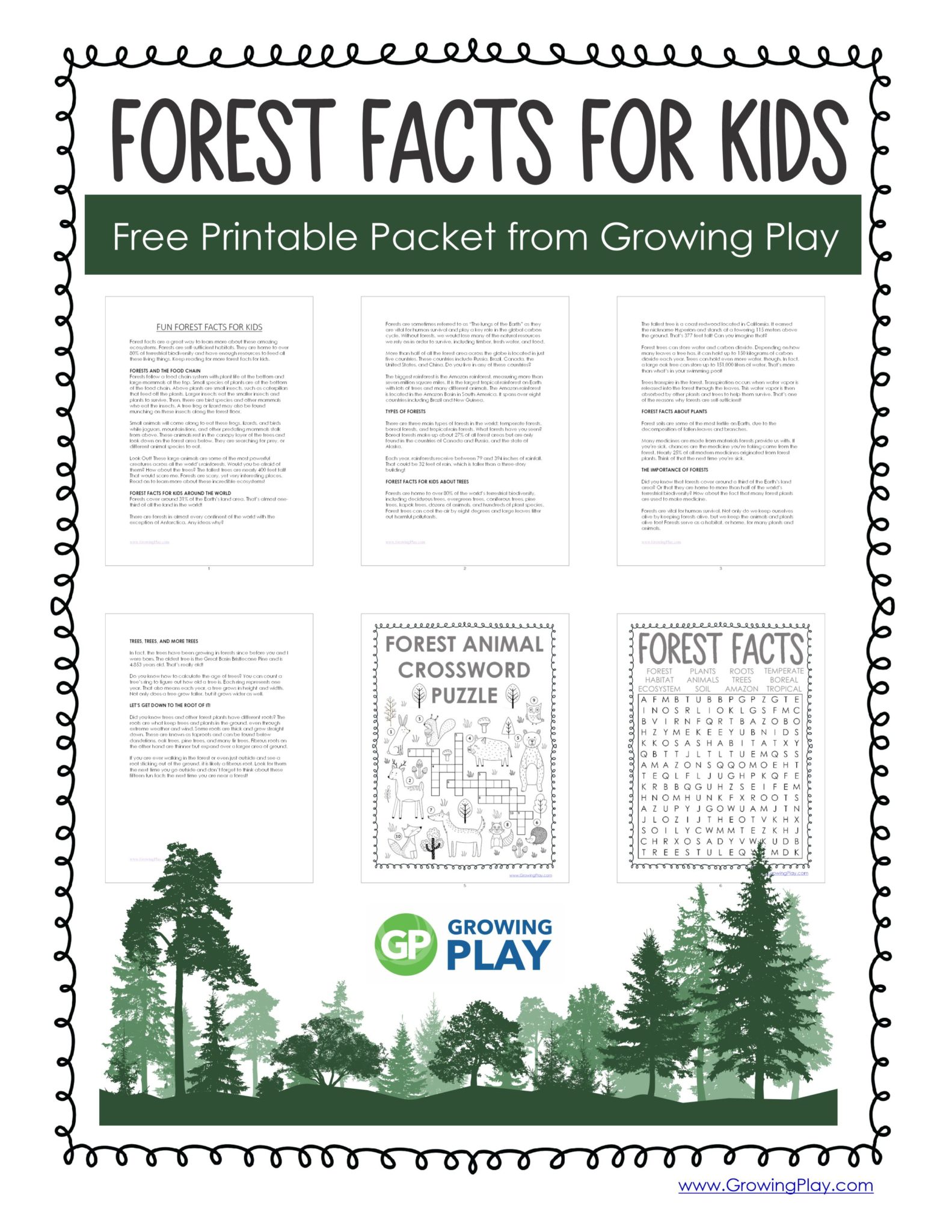 These fun forest facts for kids are sure to get kids learning! Download the free forest activities for even more fun!