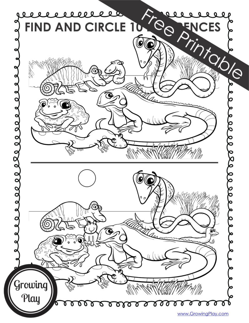 Reptile Facts for Kids Free Printable