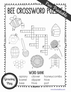 Honey bee facts for kids free puzzle