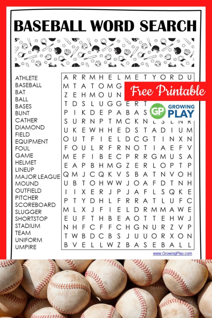  This baseball word search PDF will be a great activity to entertain him on the next rainy day.  You can download it for free from GrowingPlay.