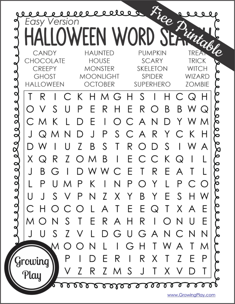 With Halloween just around the corner, check out this free Halloween word search printable to keep the kiddos entertained. 