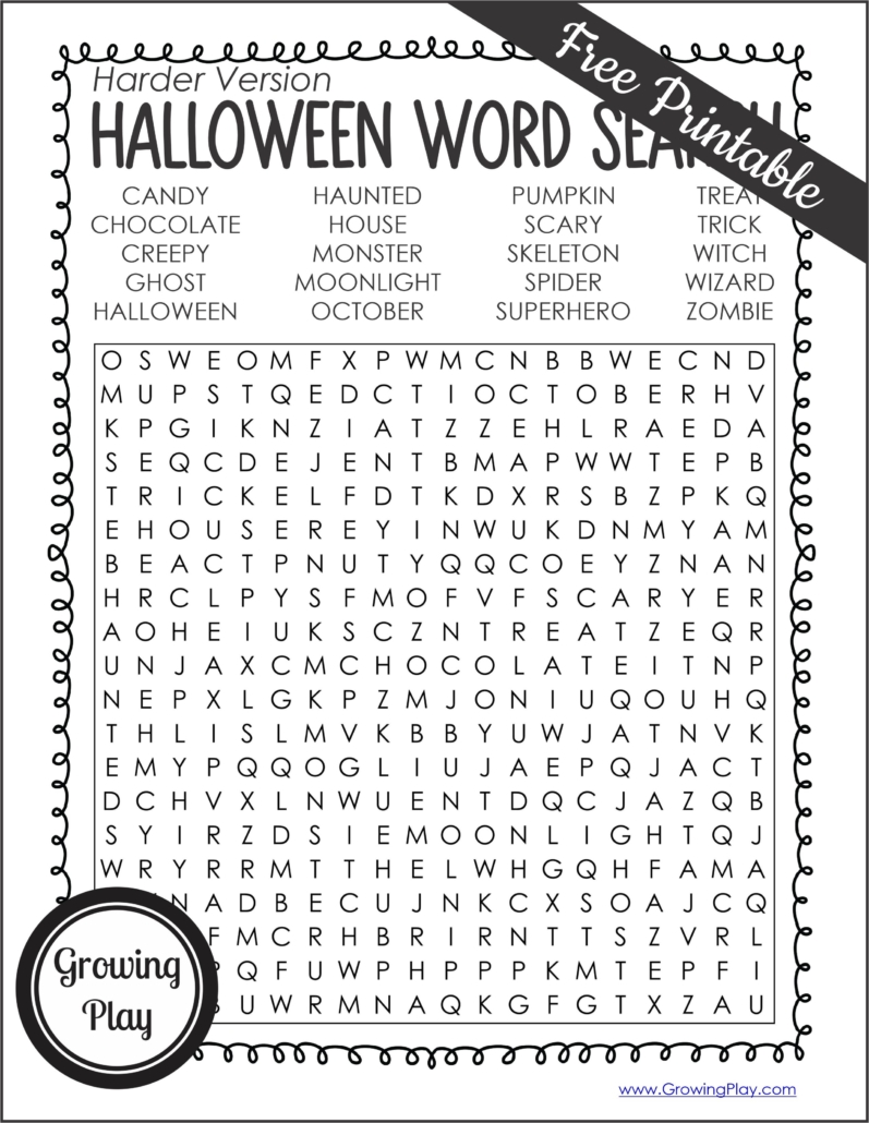 With Halloween just around the corner, check out this free Halloween word search printable to keep the kiddos entertained. 