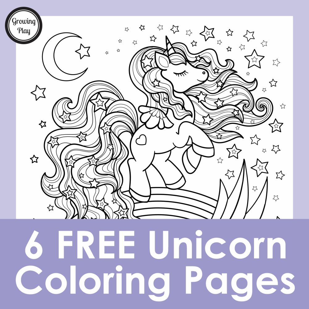 We've got a bunch of free, printable fancy unicorn coloring pages for you to enjoy. Download your copy from Growing Play.