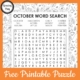 Get into the Fall spirit, with this free printable October word search. Download your FREE copy today from Growing Play.