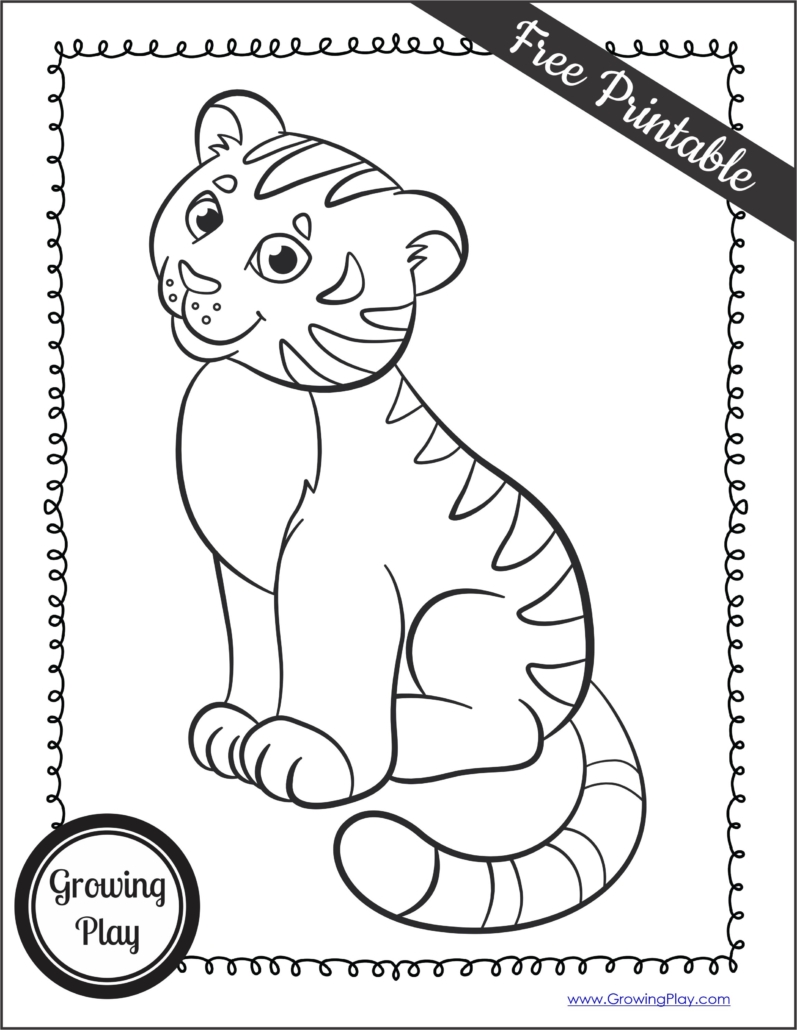 You can download these free printable tiger coloring pages. These animal coloring pages are perfect for kids of all ages