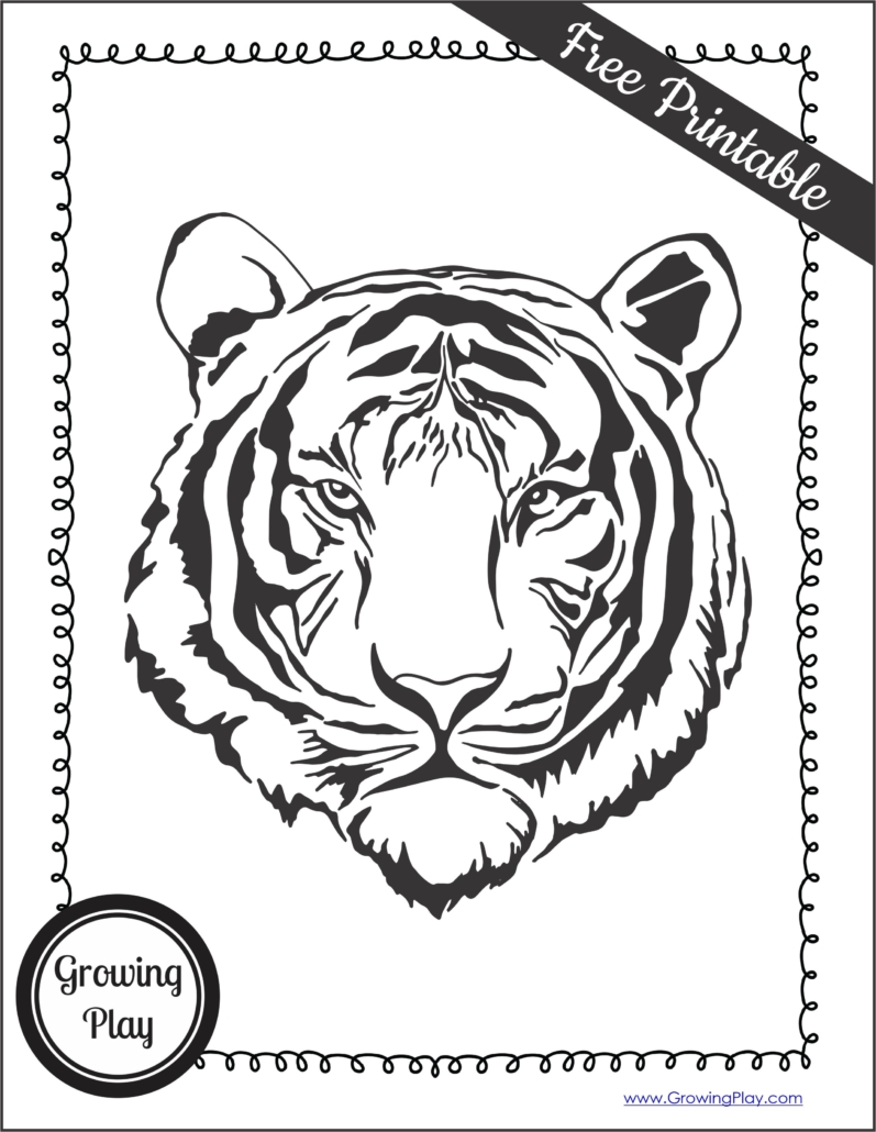 You can download these free printable tiger coloring pages. These animal coloring pages are perfect for kids of all ages