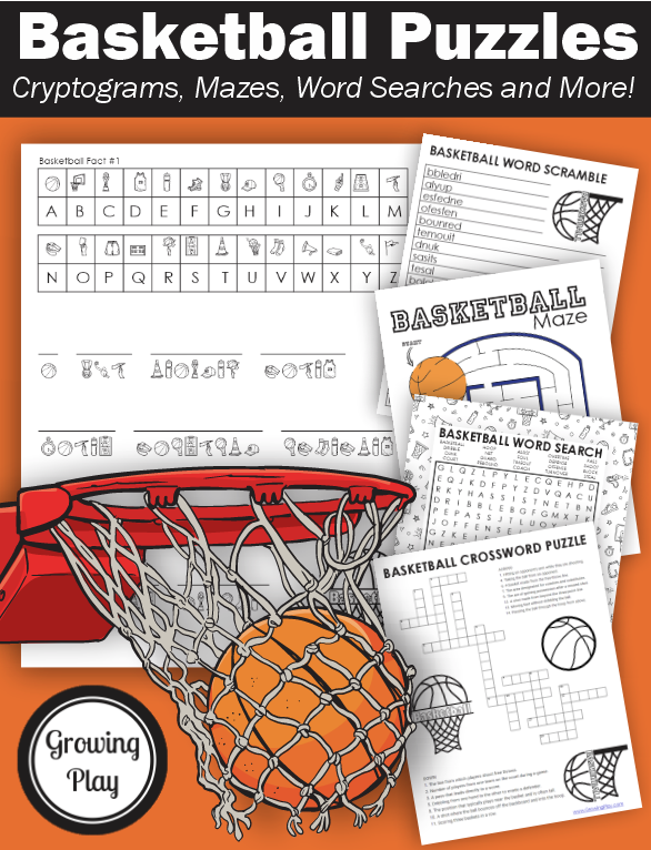 Basketball Word Puzzle Packet