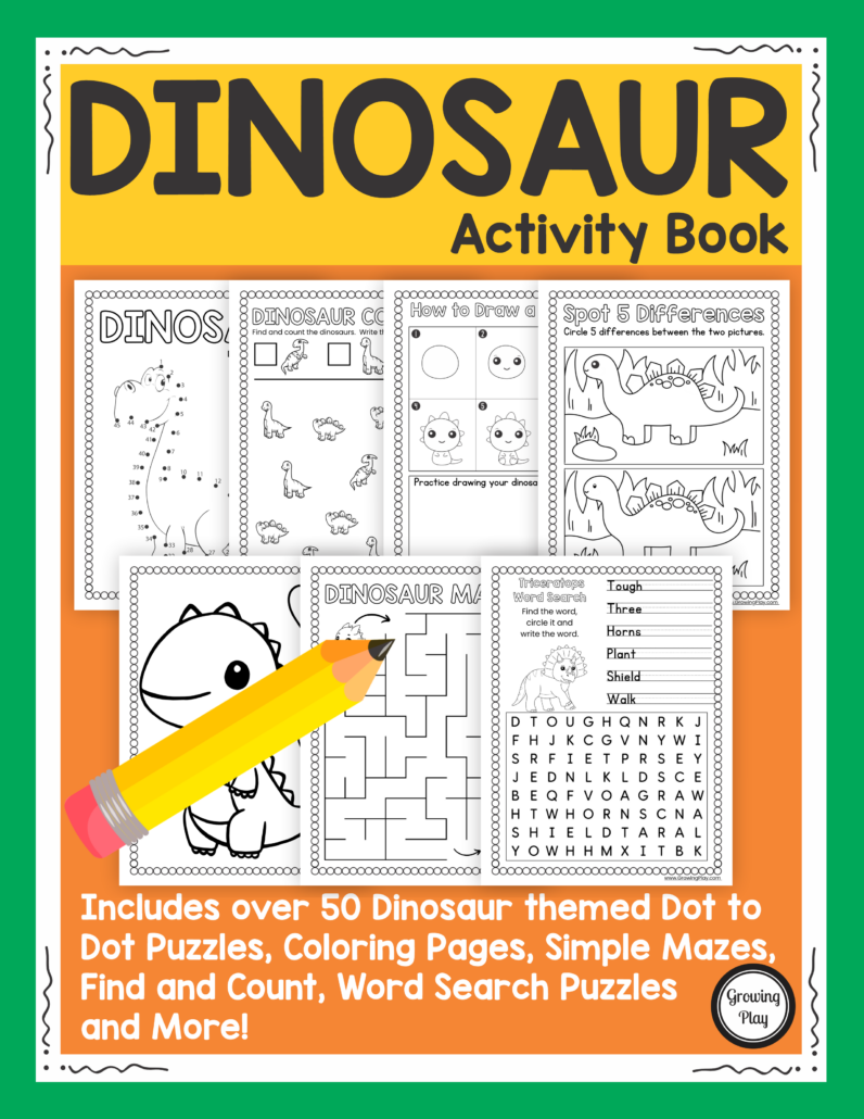 Dinosaur Activity Book for Kids