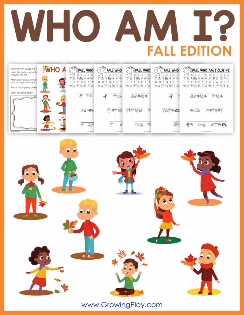 Fall Cryptogram Puzzle for Kids - Growing Play