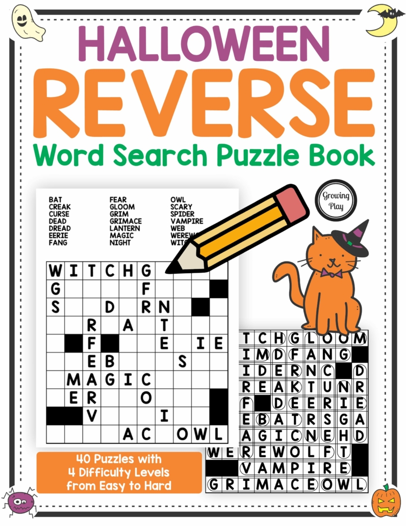 Halloween Reverse Word Search